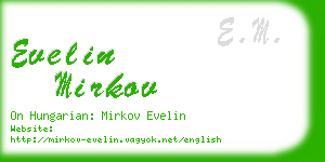 evelin mirkov business card